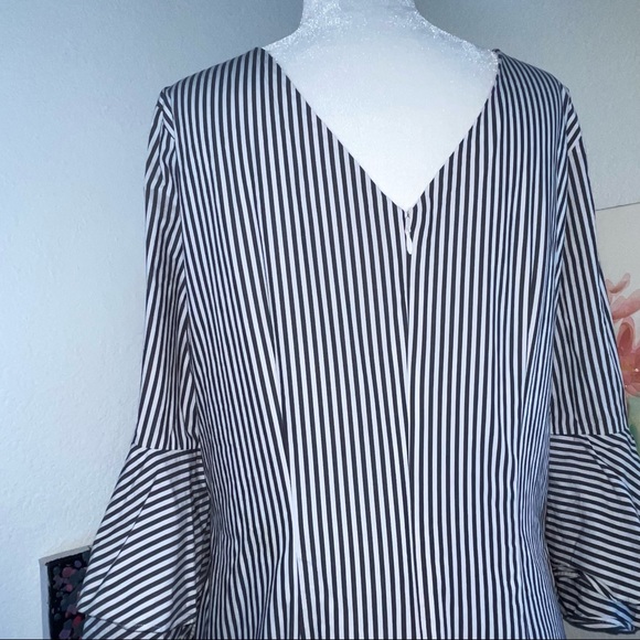 PAPPAGALLO Shift Dress With Bell Sleeves V- back with invisible zipper - Picture 7 of 14